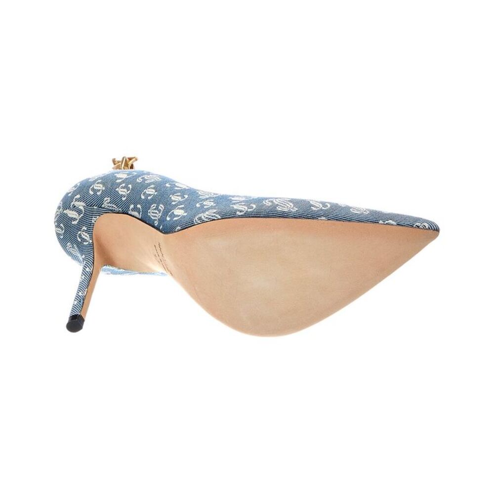 Jimmy Choo Diamond Talura 100 Denim Pump, Blue - Picture 4 of 5